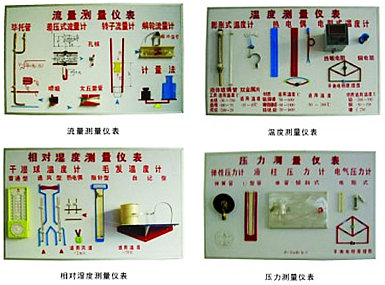 温度.压力.流量.湿度测量仪表成套示教板